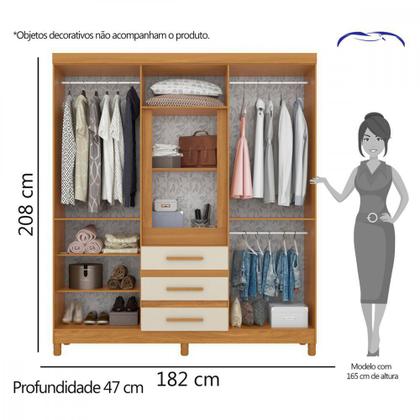 Guarda Roupa Casal 10 Portas Fusion Albatroz - Guarda-Roupa