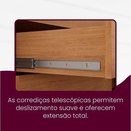 Imagem de Guarda-Roupa Casal 100% MDF 3 Portas de Correr 4 Gavetas 6 Prateleiras c/ Espelho Chile Offwhite/Mar