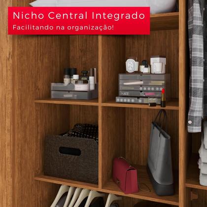 Imagem de Guarda-Roupa Casal 100% MDF 6 Portas e 4 Gavetas Espanha Com Espelho - Tudo de Móveis