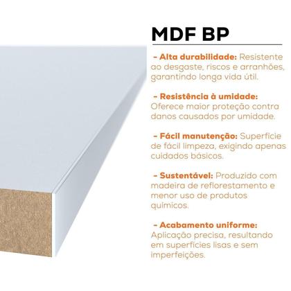 Imagem de Guarda-Roupa Casal 100% MDF BP 6 Portas 4 Gavetas Asti Bege/Panna