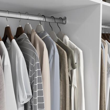 Imagem de Guarda-Roupa Casal 100% MDF Kappesberg 3 Portas de Correr com Espelhos 8 Gavetas Branco