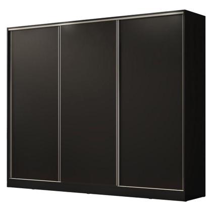 Imagem de Guarda Roupa Casal 100% MDF Madesa Royale 3 Portas de Correr - Preto