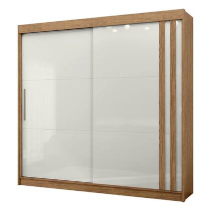 Imagem de Guarda Roupa Casal 100% MDF Toquio 2 Portas de Correr 4 Gavetas Espresso Móveis Branco/Freijó/Off White