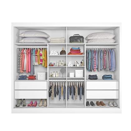 Imagem de Guarda Roupa Casal 2 Portas 4 Gavetas Verona Plus em MDF Made Marcs