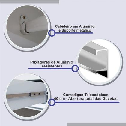 Imagem de Guarda Roupa Casal 2 Portas 6 Gavetas 100% Mdf Coliseu