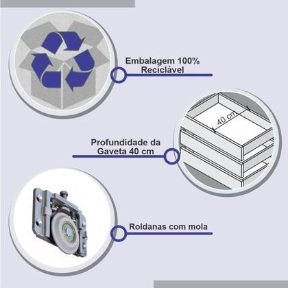 Imagem de Guarda Roupa Casal 2 Portas 6 Gavetas 100% Mdf Coliseu