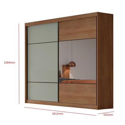 Imagem de Guarda Roupa Casal 2 Portas 6 Gavetas 100% MDF com Espelho Blumenau