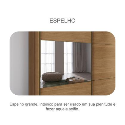Imagem de Guarda Roupa Casal 2 Portas 6 Gavetas 100% MDF com Espelho Blumenau