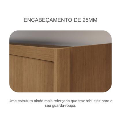 Imagem de Guarda Roupa Casal 2 Portas 6 Gavetas 100% MDF com Espelho Blumenau