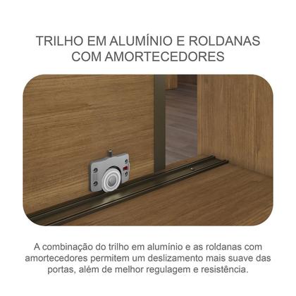 Imagem de Guarda Roupa Casal 2 Portas 6 Gavetas 100% MDF com Espelho Blumenau