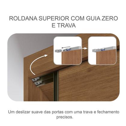 Imagem de Guarda Roupa Casal 2 Portas 6 Gavetas 100% MDF com Espelho Blumenau