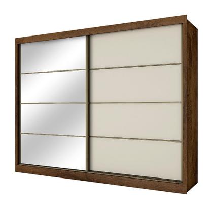 Imagem de Guarda Roupa Casal 2 Portas 6 Gavetas com Espelho Sevilha Flex Color em MDF Made Marcs