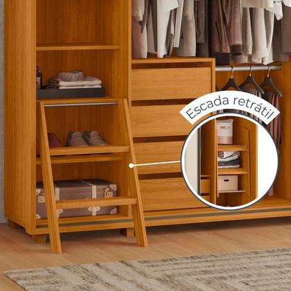 Imagem de Guarda Roupa Casal 2 Portas de Correr 100% MDF com Espelho e Pés Dali