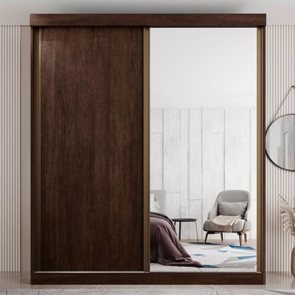 Imagem de Guarda Roupa Casal 2 Portas de Correr 3 Gavetas Búzios 100% MDF