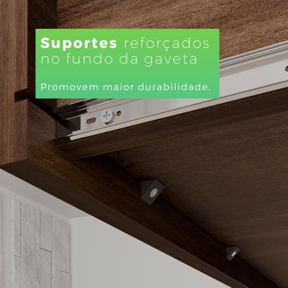 Imagem de Guarda Roupa Casal 2 Portas de Correr 3 Gavetas Búzios 100% MDF