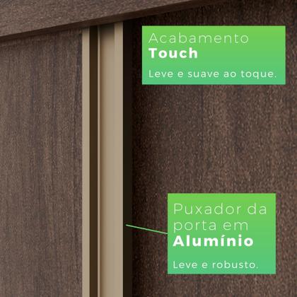 Imagem de Guarda Roupa Casal 2 Portas de Correr 3 Gavetas Búzios 100% MDF