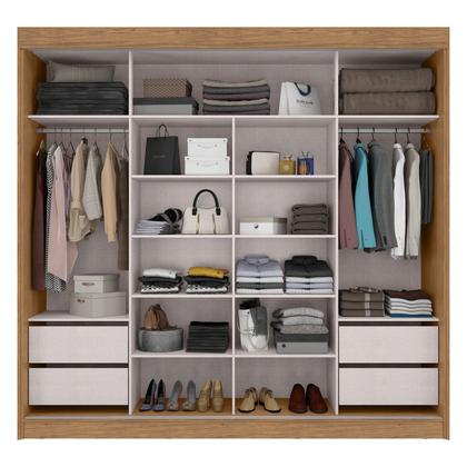 Imagem de Guarda-roupa Casal 2 Portas de Correr 4 Gavetas com Espelho Toquio Espresso Móveis