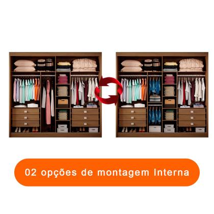 Guarda Roupa Casal 2 Portas De Correr 6 Gavetas - Alpoim Imagem de Guarda Roupa Casal 2 Portas De Correr 6 Gavetas