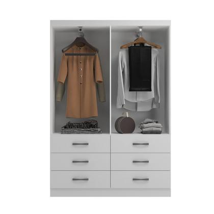 Imagem de Guarda Roupa Casal 2 Portas de Correr 6 Gavetas Veneza Yescasa Branco