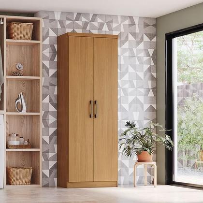 Imagem de Guarda Roupa Casal 2 Portas Deslizantes 4 Gavetas Palace D237 com Armário Multiuso Margarida Cinamomo - Henn