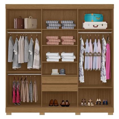 Imagem de Guarda Roupa Casal 2030230 com Multiuso 2000191 e Cômoda 2014148 Atacama - Aramóveis