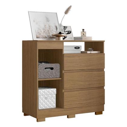 Imagem de Guarda Roupa Casal 2030240 Atacama Areia com Armário Multiuso 2000191 e Cômoda 2014143 Atacama - Aramóveis