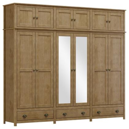 Imagem de Guarda Roupa Casal 261cm Com Espelho Lázio Freijó F07 - Mpozenato