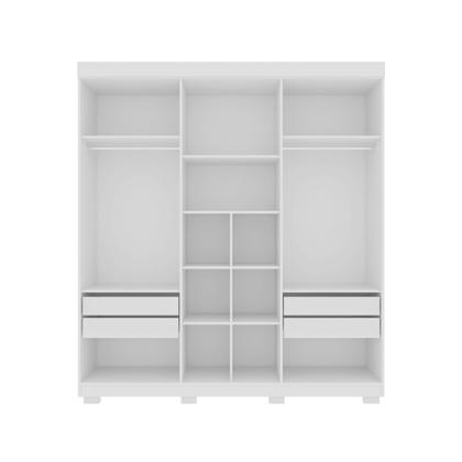 Imagem de Guarda Roupa Casal 2m 6 Portas 4 Gavetas Porto Bello Branco - Rud Rack