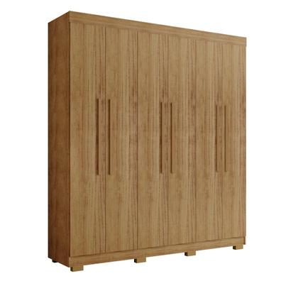Imagem de Guarda Roupa Casal 2m 6 Portas 4 Gavetas Porto Bello Cedro - Rud Rack