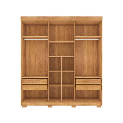 Imagem de Guarda Roupa Casal 2m 6 Portas 4 Gavetas Porto Bello Cedro - Rud Rack