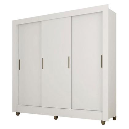 Imagem de Guarda Roupa Casal 3 Portas 1 Gavetas Alice Branco