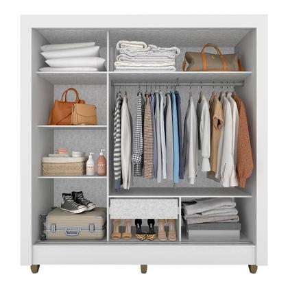Imagem de Guarda Roupa Casal 3 Portas 1 Gavetas Alice Branco