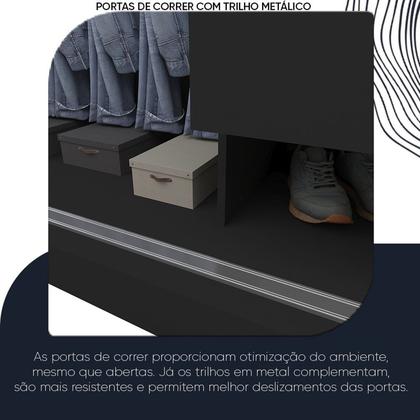 Imagem de Guarda-roupa Casal 3 Portas 1 Porta Espelhada com Pés Milão Yescasa 100% MDF