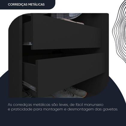 Imagem de Guarda-roupa Casal 3 Portas 1 Porta Espelhada com Pés Milão Yescasa 100% MDF