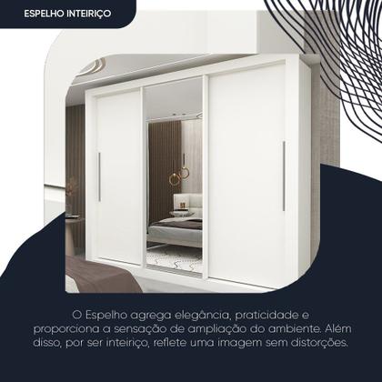 Imagem de Guarda-roupa Casal 3 Portas 1 Porta Espelhada Milão Yescasa 100% MDF