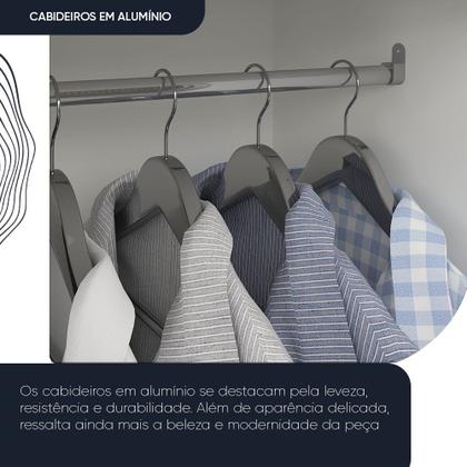 Imagem de Guarda-roupa Casal 3 Portas 1 Porta Espelhada Milão Yescasa 100% MDF
