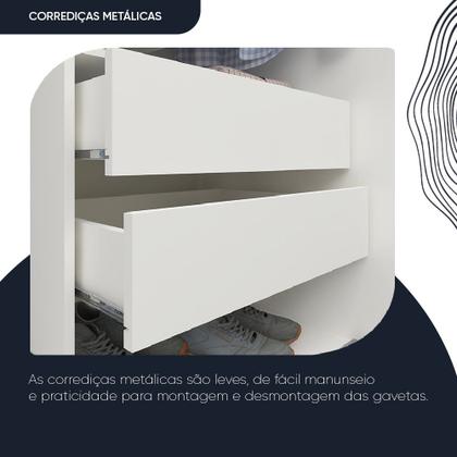 Imagem de Guarda-roupa Casal 3 Portas 1 Porta Espelhada Milão Yescasa 100% MDF