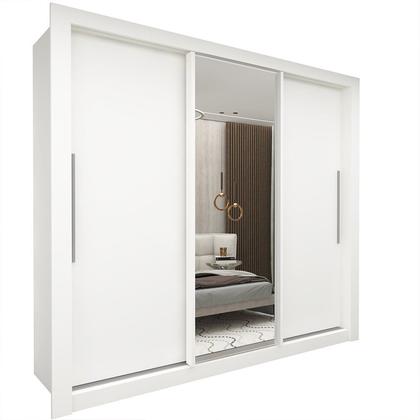 Imagem de Guarda-roupa Casal 3 Portas 1 Porta Espelhada Milão Yescasa 100% MDF