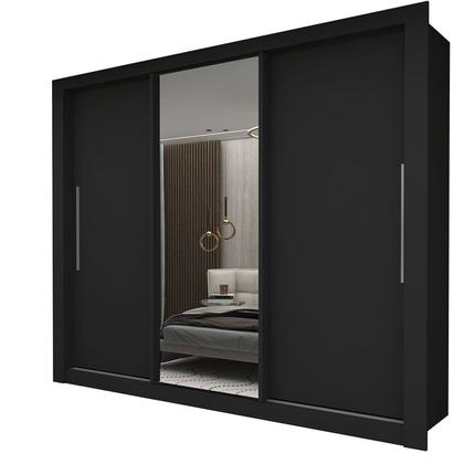 Imagem de Guarda-roupa Casal 3 Portas 1 Porta Espelhada Milão Yescasa 100% MDF