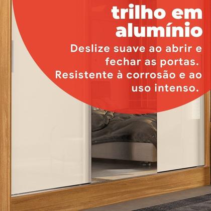 Imagem de Guarda-roupa Casal 3 Portas 4 Gavetas Plata