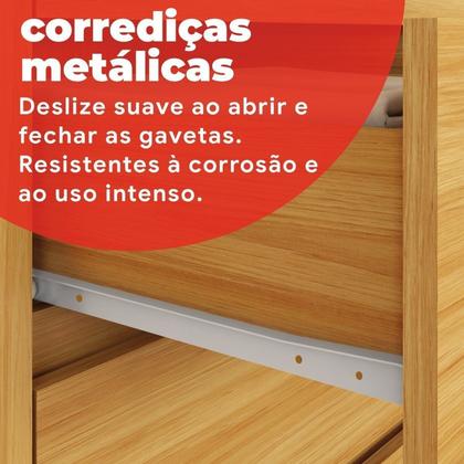 Imagem de Guarda-roupa Casal 3 Portas 4 Gavetas Plata