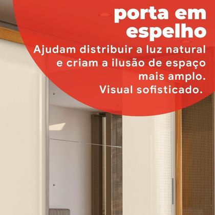 Imagem de Guarda-roupa Casal 3 Portas 4 Gavetas Plata
