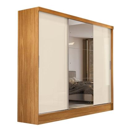 Imagem de Guarda-roupa Casal 3 Portas 4 Gavetas Plata