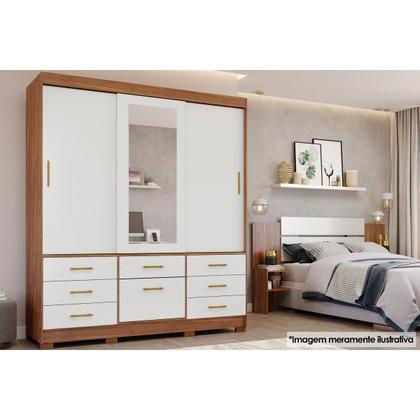 Imagem de Guarda Roupa Casal 3 Portas c/Esp Luiza Jequitiba Panan