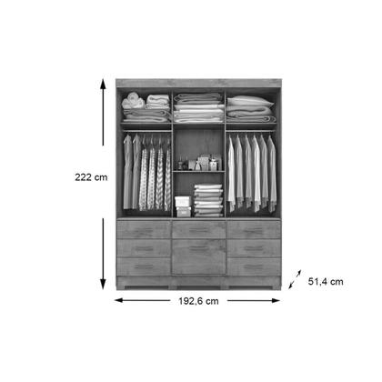 Imagem de Guarda Roupa Casal 3 Portas c/Esp Luiza Jequitiba Panan