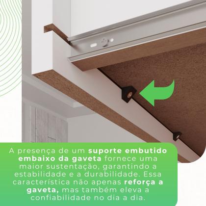 Guarda-Roupa Casal 3 Portas com Espelho Central e 4 Gavetas Costa Rica - Sallêto Móveis Imagem de Guarda-Roupa Casal 3 Portas com Espelho Central e 4 Gavetas Costa Rica
