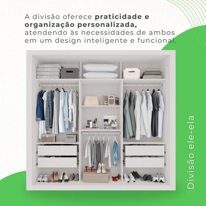 Guarda-Roupa Casal 3 Portas com Espelho Central e 4 Gavetas Costa Rica - Sallêto Móveis Imagem de Guarda-Roupa Casal 3 Portas com Espelho Central e 4 Gavetas Costa Rica