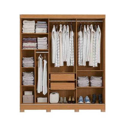 Imagem de Guarda-roupa Casal 3 Portas com Espelho Móveis Kappesberg