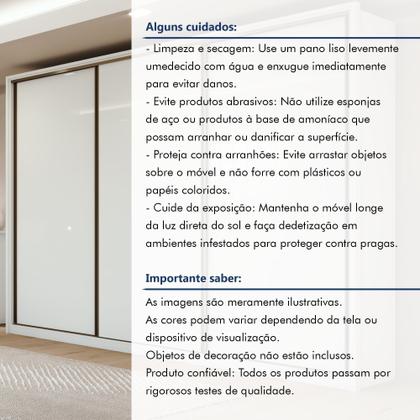 Imagem de Guarda Roupa Casal 3 Portas de Correr 6 Gavetas 270,5cm Spazio 100% MDF