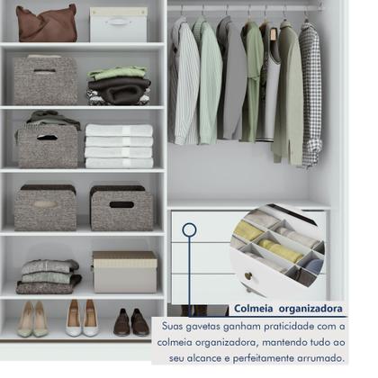 Imagem de Guarda Roupa Casal 3 Portas de Correr 6 Gavetas 270,5cm Spazio 100% MDF
